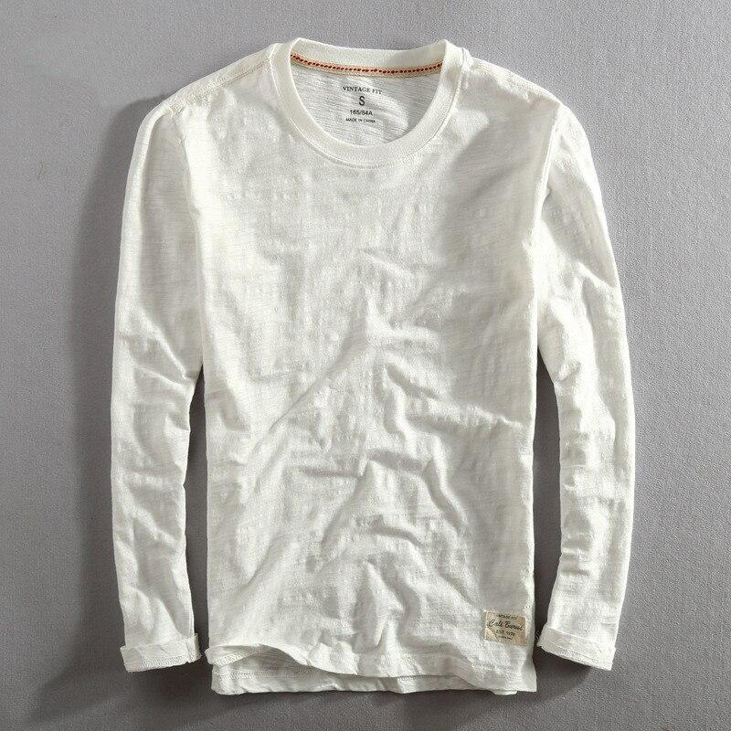 Ellison | Men's Slub Cotton Crew Neck Long Sleeve Top