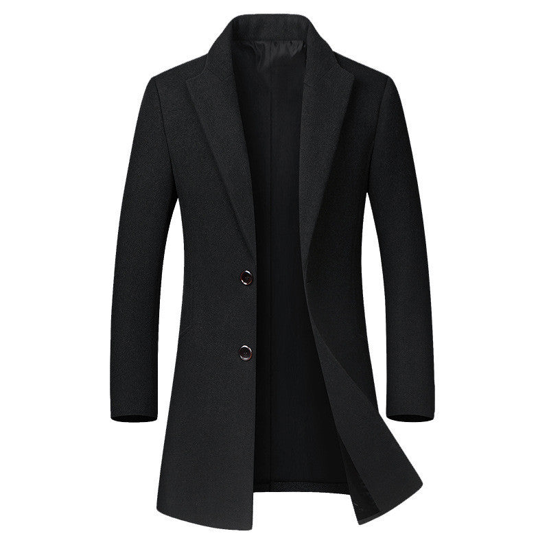Finley | Men's Slim Wool-Blend Coat with Notch Lapel, Mid-Thigh