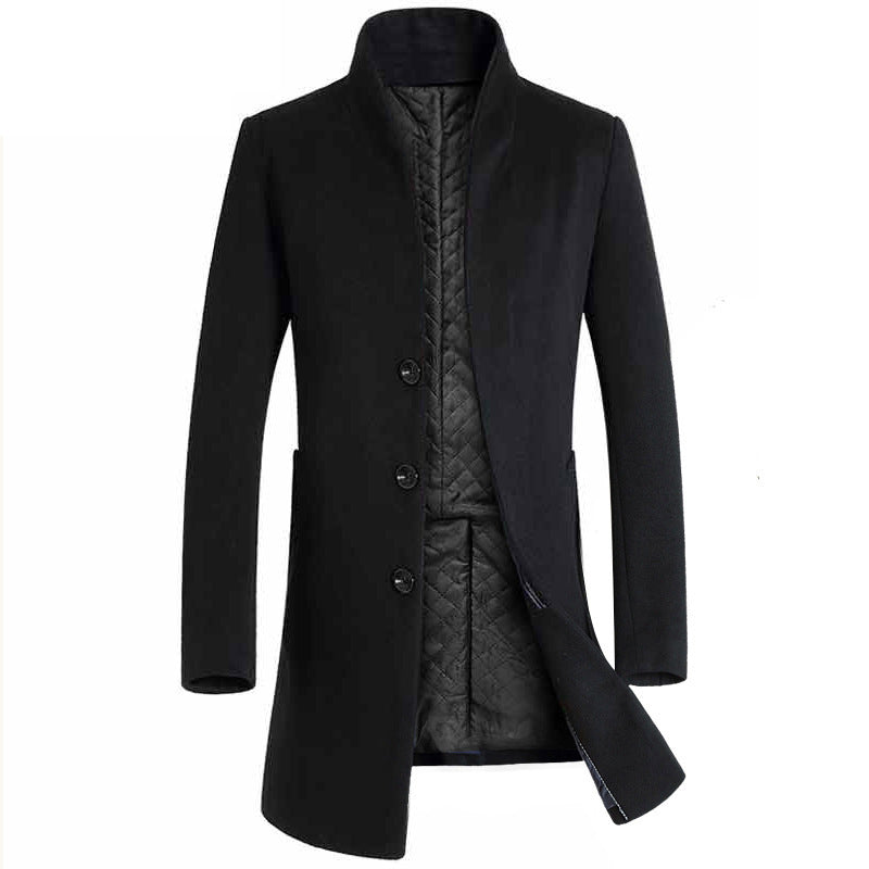 Finley | Men's Slim Wool-Blend Coat with Notch Lapel, Mid-Thigh