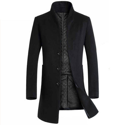 Finley | Men's Slim Wool-Blend Coat with Notch Lapel, Mid-Thigh