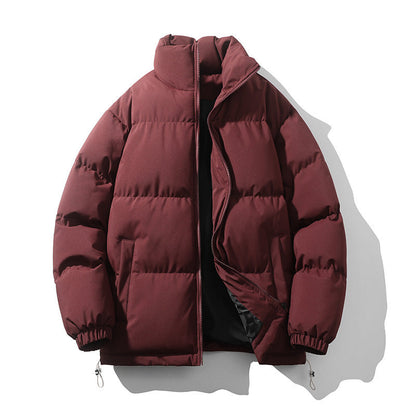 Baxter | Men's Boxy Quilted Puffer Coat with Stand Collar and Full Zip