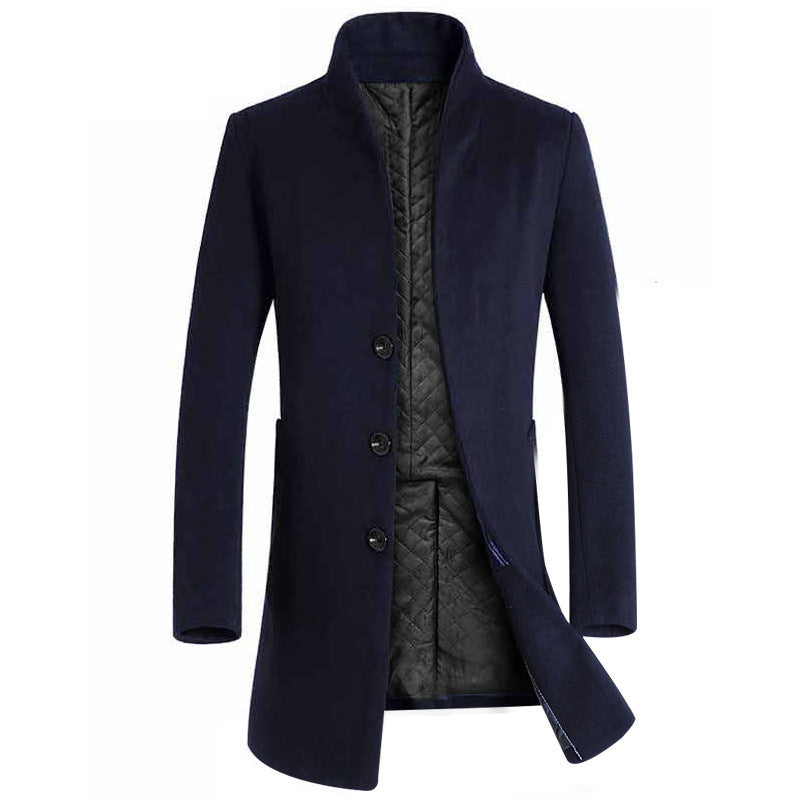 Finley | Men's Slim Wool-Blend Coat with Notch Lapel, Mid-Thigh