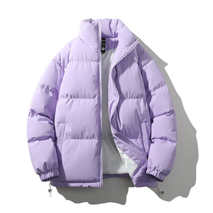 Baxter | Men's Boxy Quilted Puffer Coat with Stand Collar and Full Zip