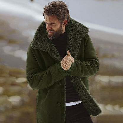 Emmett | Men's Sherpa-Lined Winter Coat with Wide Lapel