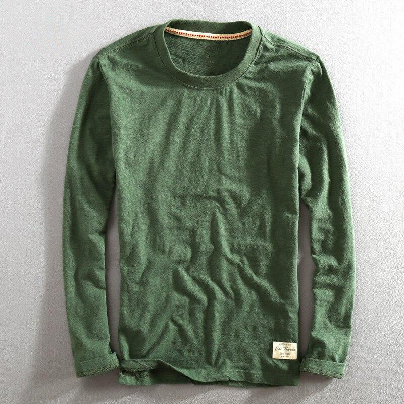 Ellison | Men's Slub Cotton Crew Neck Long Sleeve Top