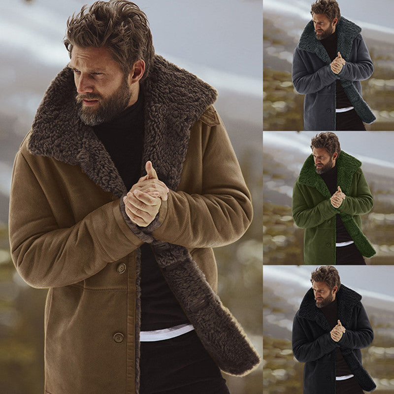 Emmett | Men's Sherpa-Lined Winter Coat with Wide Lapel