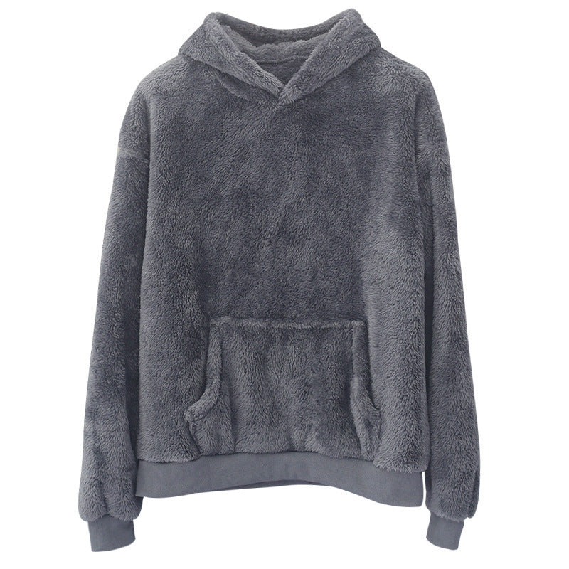 Lowell | Men's Plush Double-Faced Pullover Hoodie, Oversized