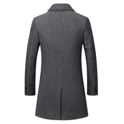 Finley | Men's Slim Wool-Blend Coat with Notch Lapel, Mid-Thigh