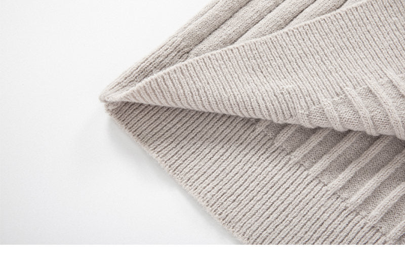 Jensen | Men's Fitted Half-Zip Ribbed Knit Sweater