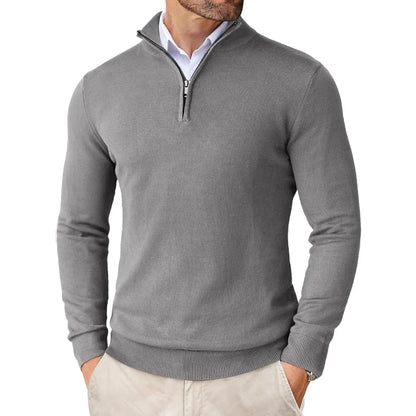 Jasper | Men's Half-Zip Knit Sweater in Soft Cotton Blend
