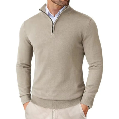 Jasper | Men's Half-Zip Knit Sweater in Soft Cotton Blend
