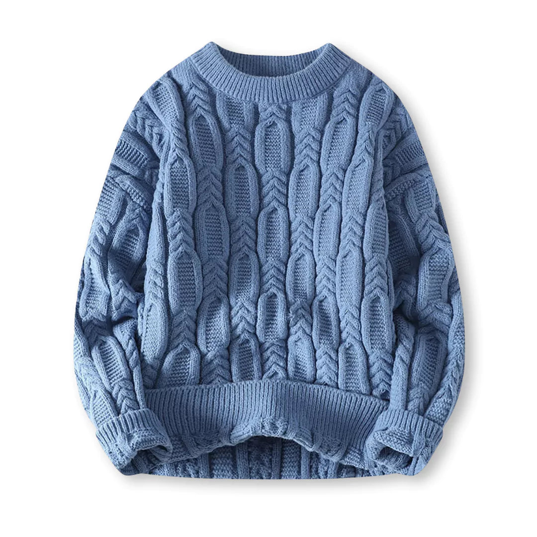 Gideon | Men's Chunky Cable Knit Crew Neck Sweater