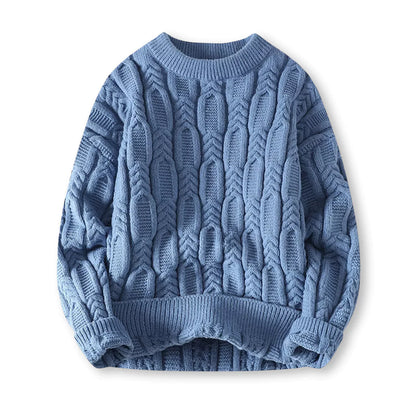 Gideon | Men's Chunky Cable Knit Crew Neck Sweater