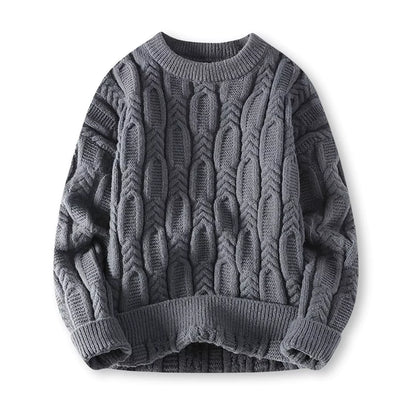 Gideon | Men's Chunky Cable Knit Crew Neck Sweater