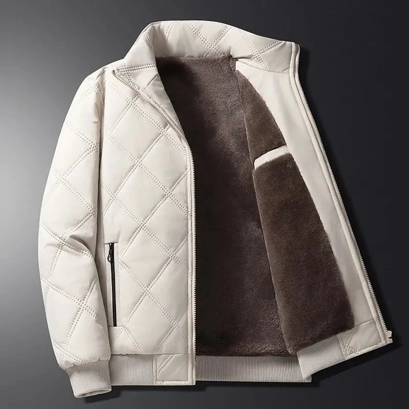 Lennox | Men's Windproof Quilted Jacket with Plush Fleece Lining