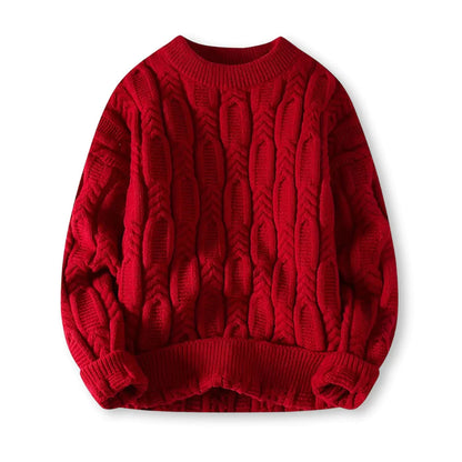 Gideon | Men's Chunky Cable Knit Crew Neck Sweater