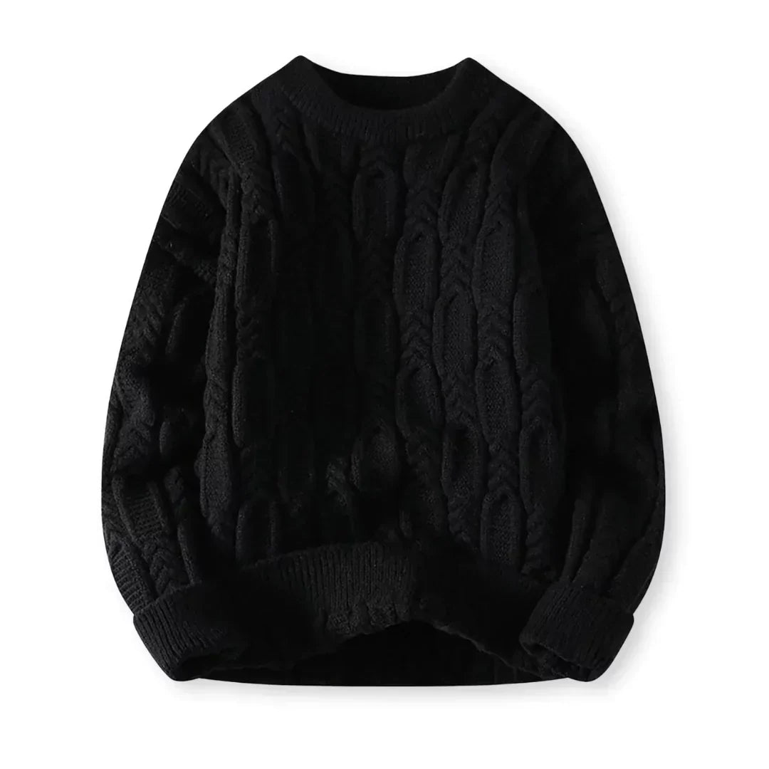 Gideon | Men's Chunky Cable Knit Crew Neck Sweater