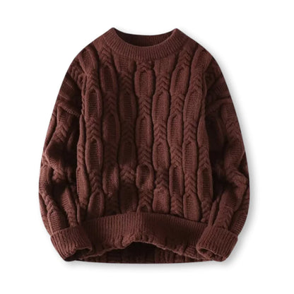 Gideon | Men's Chunky Cable Knit Crew Neck Sweater