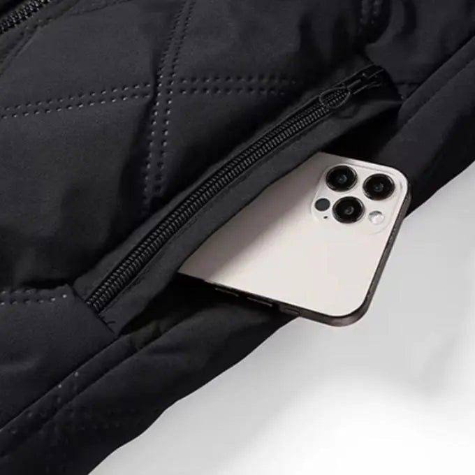 Lennox | Men's Windproof Quilted Jacket with Plush Fleece Lining