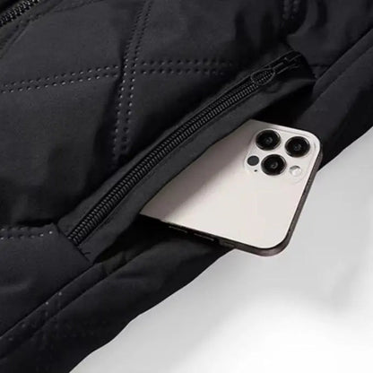 Lennox | Men's Windproof Quilted Jacket with Plush Fleece Lining