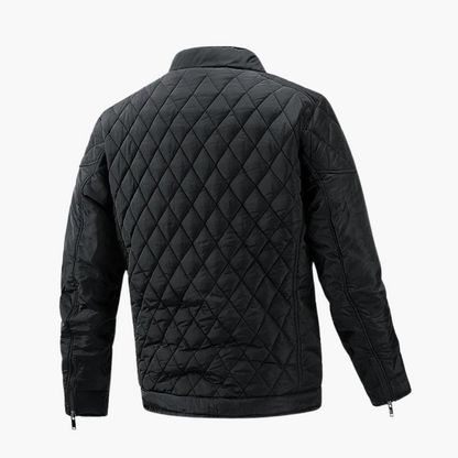 Lawson | Men's Lightweight Diamond Quilted Jacket with Stand Collar and Zippered Pockets
