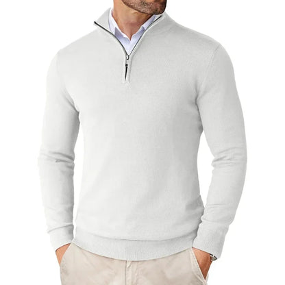 Jasper | Men's Half-Zip Knit Sweater in Soft Cotton Blend