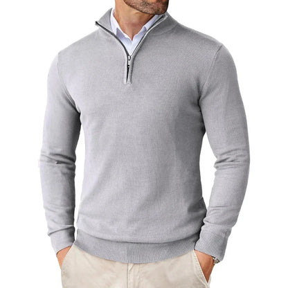 Jasper | Men's Half-Zip Knit Sweater in Soft Cotton Blend