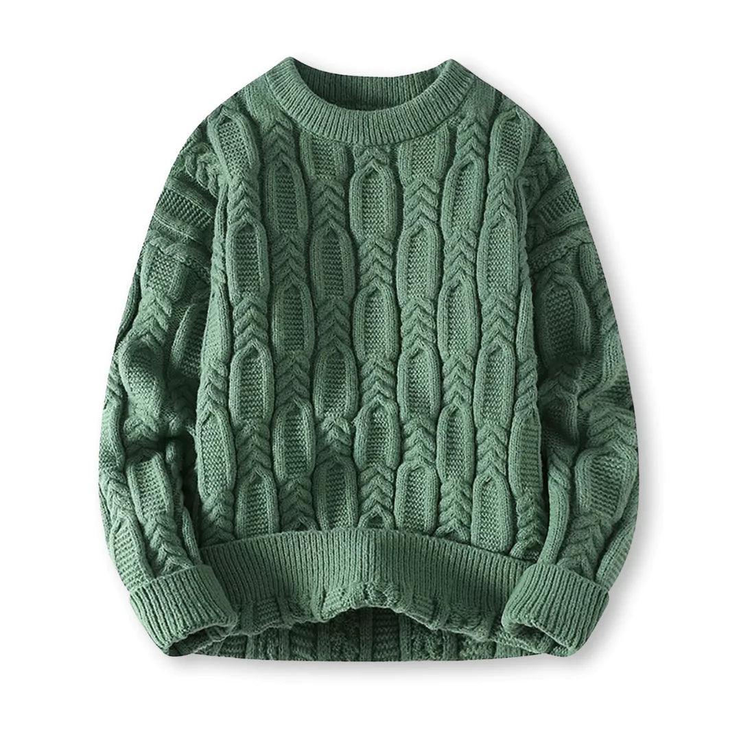 Gideon | Men's Chunky Cable Knit Crew Neck Sweater