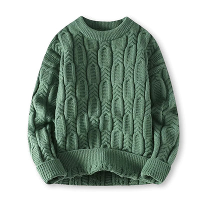 Gideon | Men's Chunky Cable Knit Crew Neck Sweater