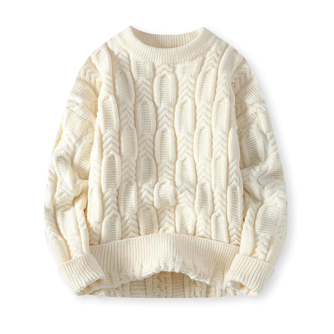 Gideon | Men's Chunky Cable Knit Crew Neck Sweater