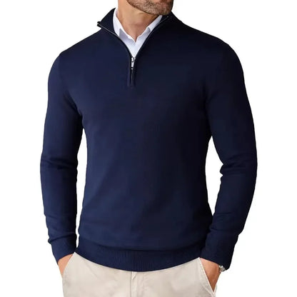 Jasper | Men's Half-Zip Knit Sweater in Soft Cotton Blend