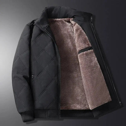 Lennox | Men's Windproof Quilted Jacket with Plush Fleece Lining