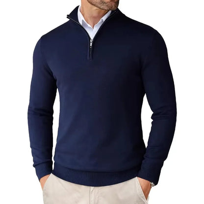 Jasper | Men's Half-Zip Knit Sweater in Soft Cotton Blend