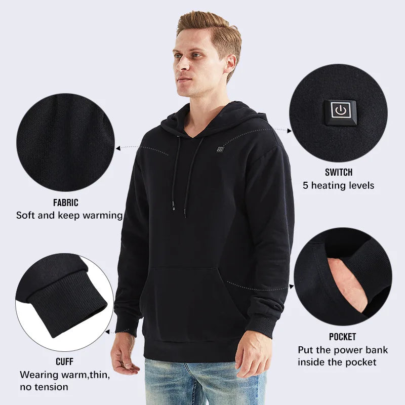 Roscoe | Men's USB Heated Hoodie with 5 Heat Levels