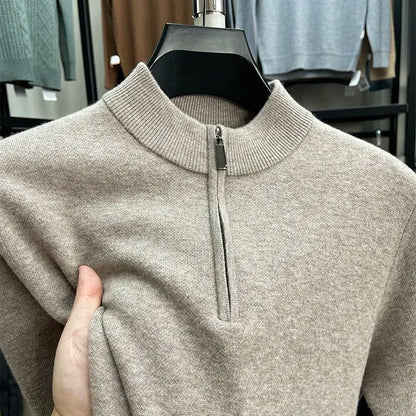 Ashford | Men's Half-Zip Mock Neck Knit Sweater, Thick Warm Pullover