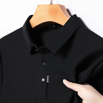 Dorian | Men's Knit Short Sleeve Polo Shirt with Ribbed Collar for Smart Casual Wear