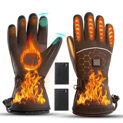 Ridley | Men's Rechargeable Heated Gloves with 3 Heat Levels for Skiing and Riding