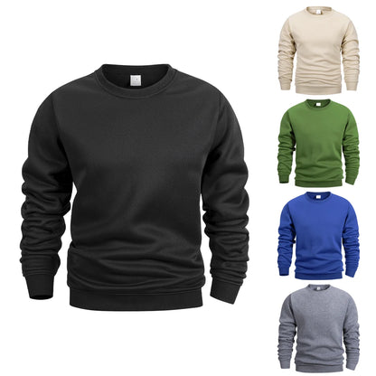 Emerson | Men's Crew Neck Pullover Sweatshirt Solid Color Long Sleeve Casual Top