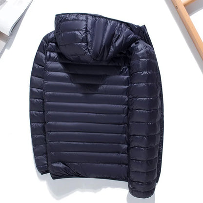 Harlan | Men's Lightweight Hooded Puffer Jacket Quilted Coat for Fall and Early Winter