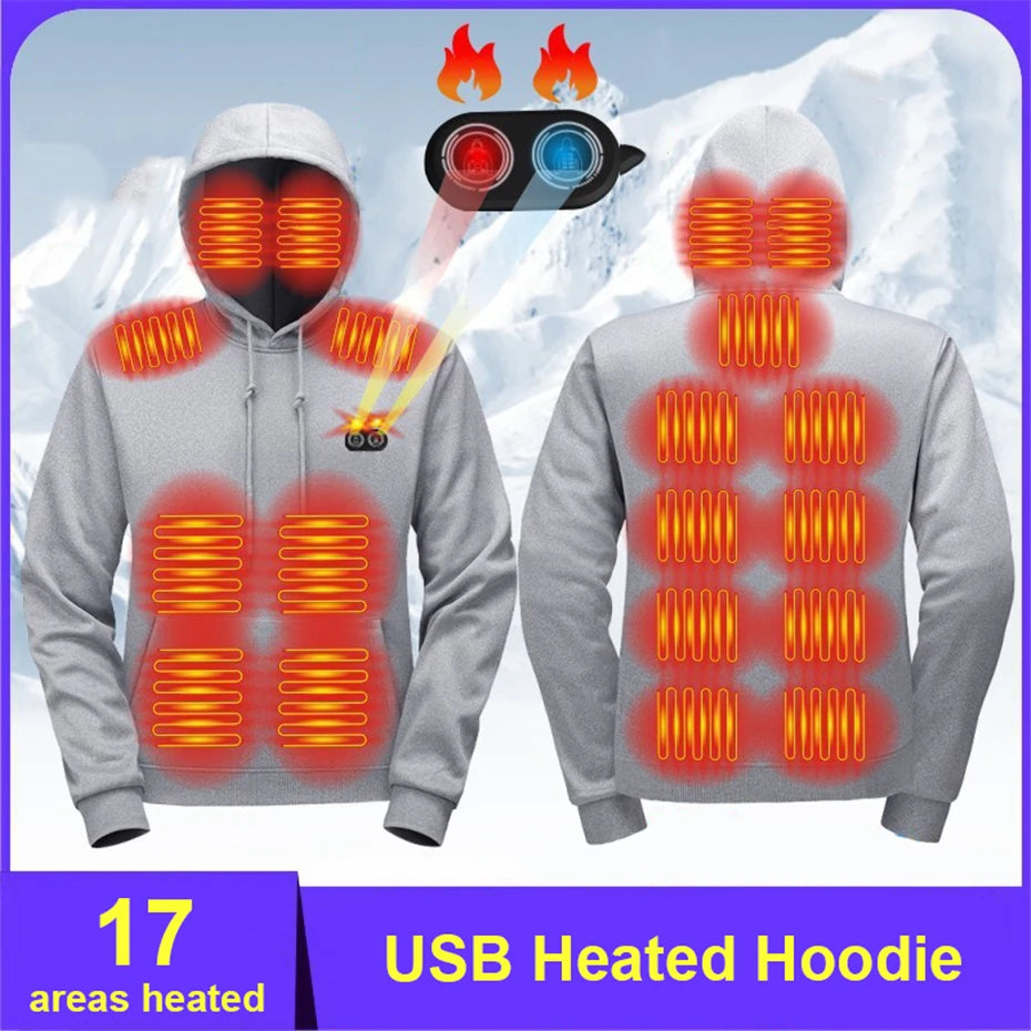 Tavish | Men's USB Heated Pullover Hoodie with 17 Heated Areas