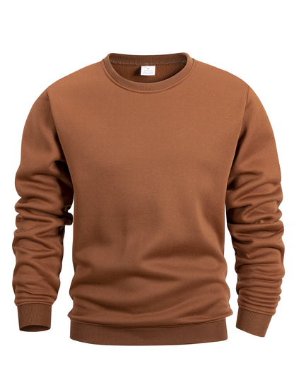 Emerson | Men's Crew Neck Pullover Sweatshirt Solid Color Long Sleeve Casual Top
