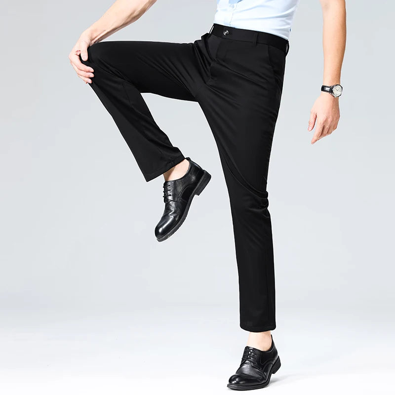 Weston | Men's Stretch Chino Dress Pants Wrinkle Free Lightweight Business Casual Trousers