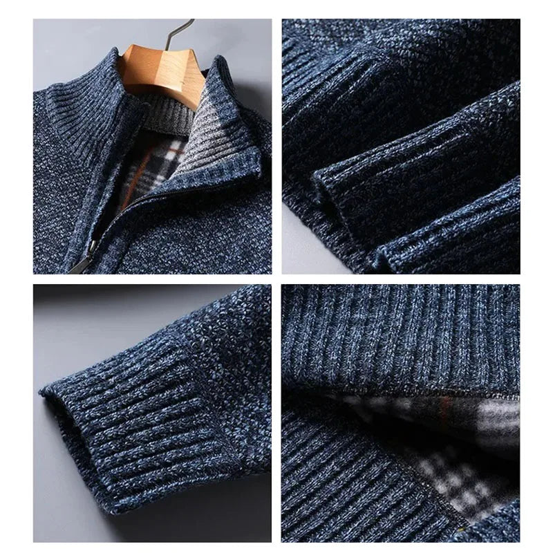 Calloway | Men's Padded Half-Zip Mock Neck Sweater, Warm Knit Pullover