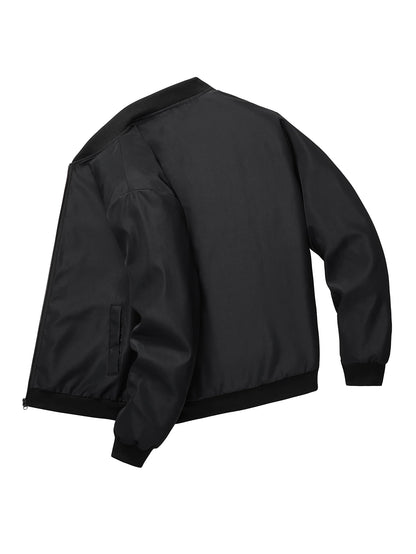 Marlon | Men's Lightweight Zip-Up Bomber Jacket with Baseball Collar for Spring and Fall