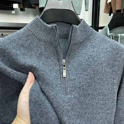 Ashford | Men's Half-Zip Mock Neck Knit Sweater, Thick Warm Pullover