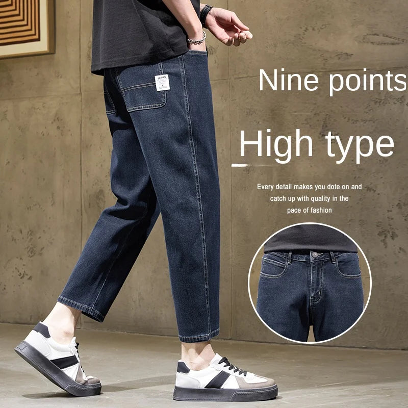 Winfield | Men's Baggy Straight-Leg Stretch Denim Jeans, Loose Wide-Leg Fit