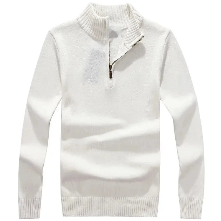Ashford | Men's Half-Zip Mock Neck Knit Sweater, Thick Warm Pullover