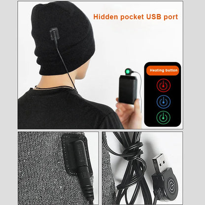 Corbin | Heated Knit Beanie with USB Power and 3 Heat Levels