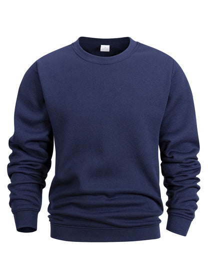 Emerson | Men's Crew Neck Pullover Sweatshirt Solid Color Long Sleeve Casual Top