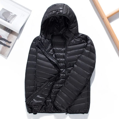 Harlan | Men's Lightweight Hooded Puffer Jacket Quilted Coat for Fall and Early Winter